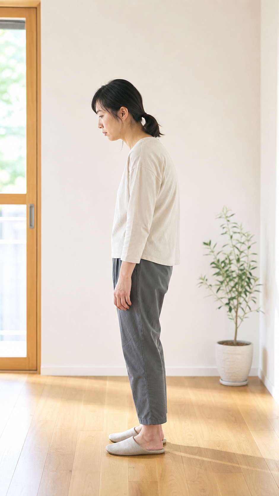 猫背姿勢のイメージ